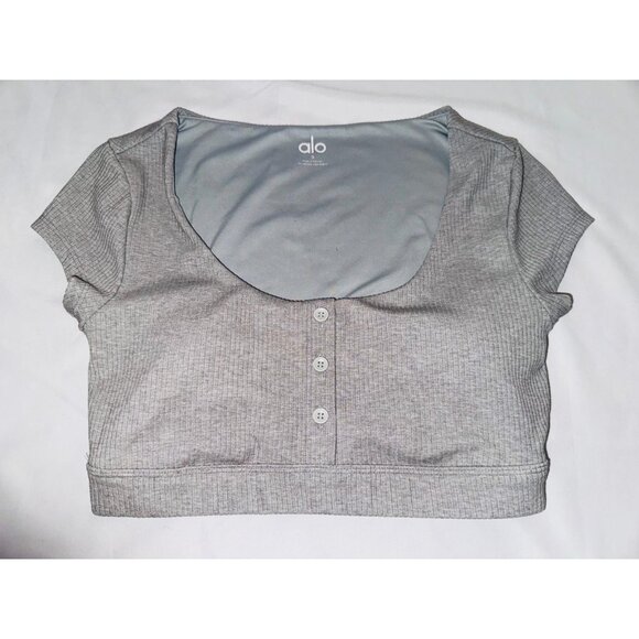 Alo Yoga Blissful Henley Bra Top - Picture 5 of 11